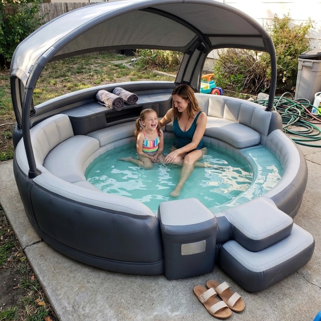 Pooluna Oasis™ Canopy Pool Lounge