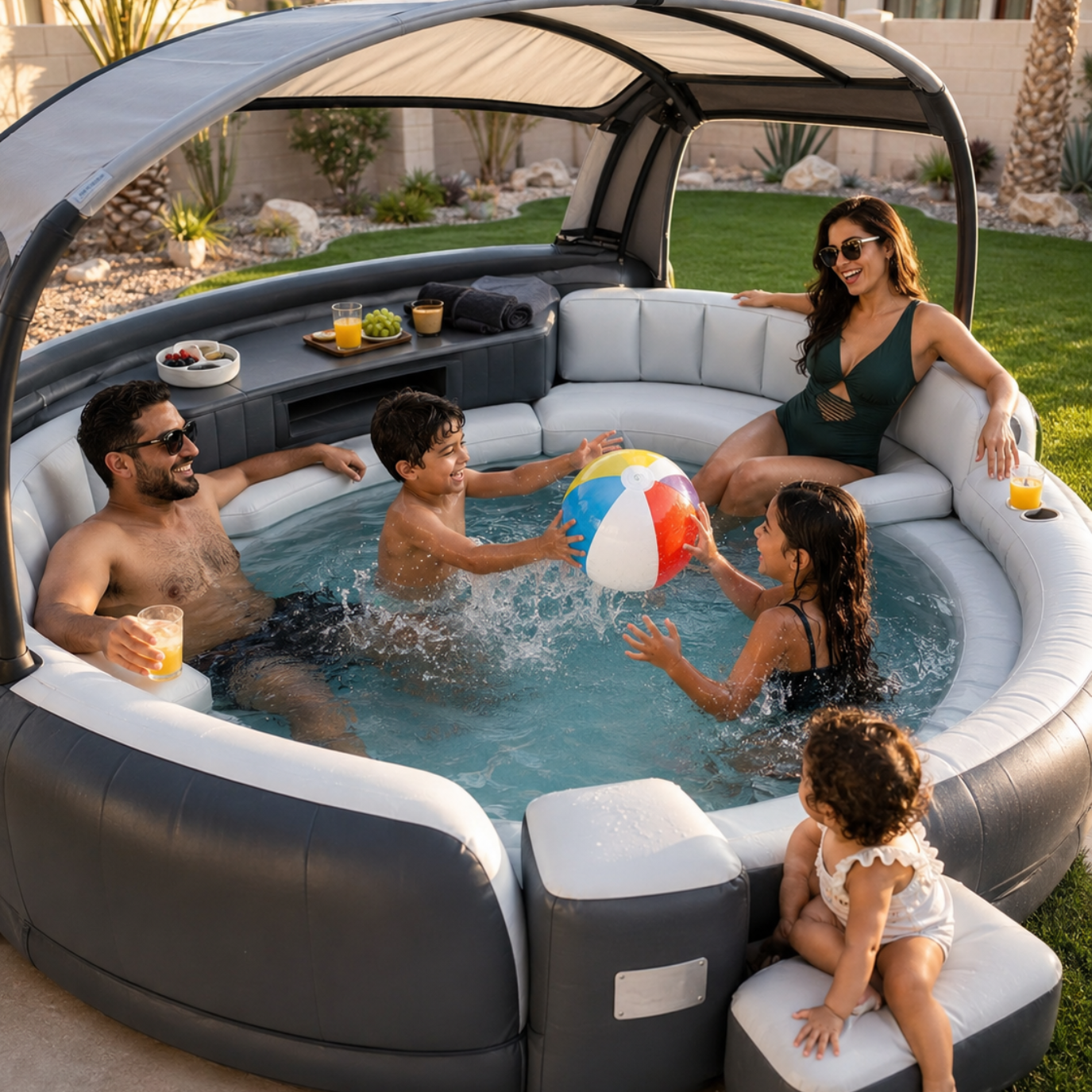 Pooluna Oasis™ Canopy Pool Lounge