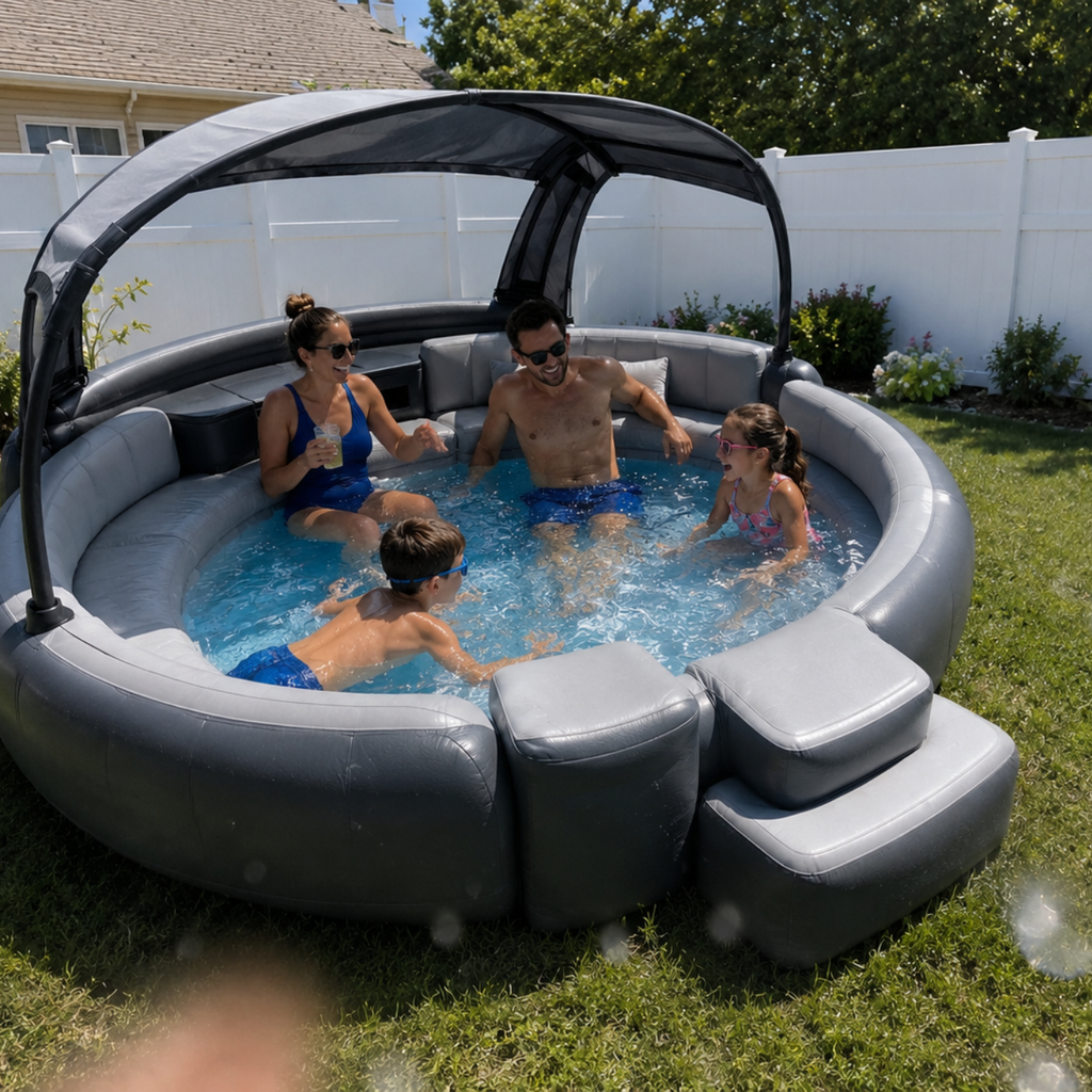 Pooluna Oasis™ Canopy Pool Lounge